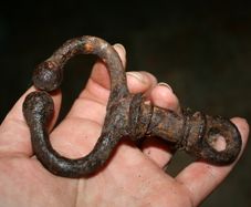 Vintage A bull leader or bull tongs hook