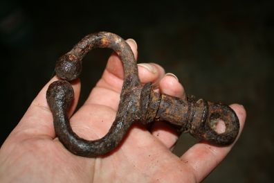 Vintage A bull leader or bull tongs hook