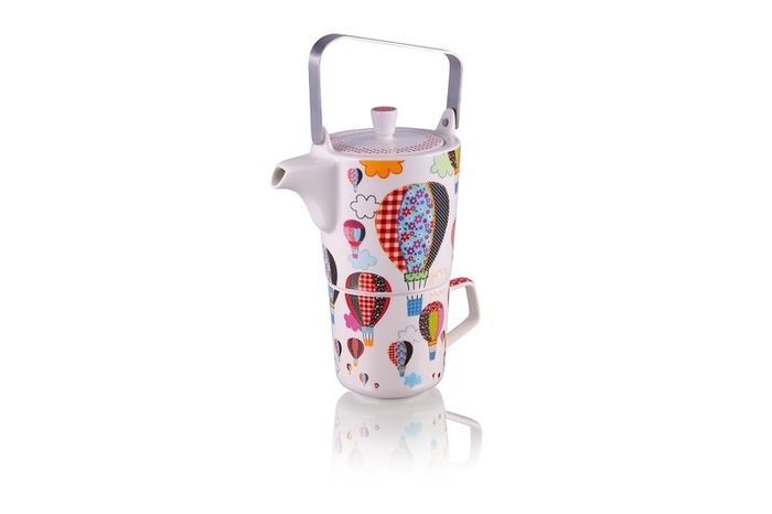 Tea for One Set 350ml in Gift Box Baloons