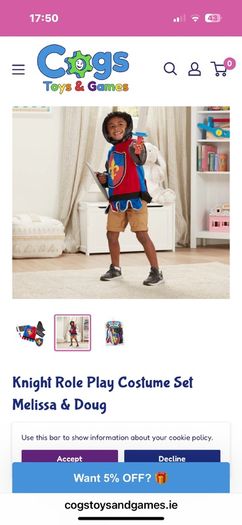 Melissa & Doug Knights Costume