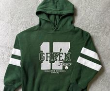 green hoodie