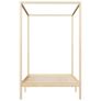 Canopy Bed Frame Solid Pine Wood 120x200 cm Image 5