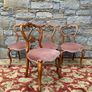 Set of 4 Victorian walnut Dining Chairs. Image 6