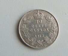 Canada silver 10 cents 1912