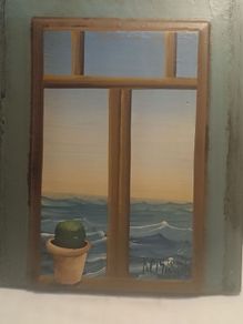 Antique Oil on Window Shutter