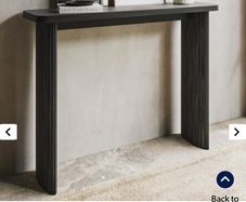 Wood black console table hall