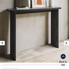 Wood black console table hall