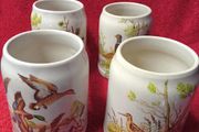 4 Vintage West German Stoneware Beer Steins