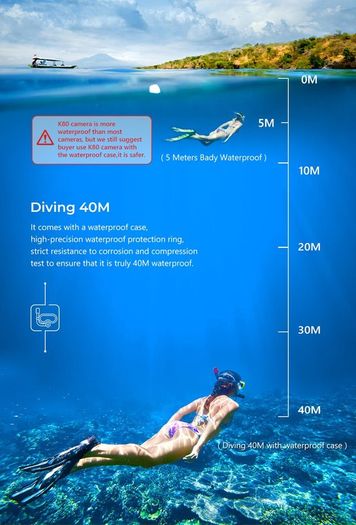 Action Camera K80 4K Dual Screen WiFi 5m Body Waterproof 60FPS 20MP 2.0 Touch LCD EIS Remote Control 4X Zoom Sports Cam