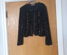 Joseph  Ribkoff Black Cardigan/Short Jacket.  S. 14 New - No Tag.