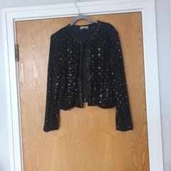 Joseph  Ribkoff Black Cardigan/Short Jacket.  S. 14 New - No Tag.