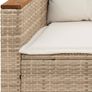 3-Seater Garden Sofa Poly Rattan Outdoor Lounge with Cushions & Steel Frame Weatherproof Rattan Garden Furniture  Removable Cushion Covers Black, Beige or Grey Image 7