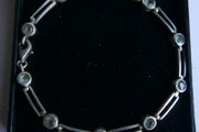 Vintage Sterling Silver 925 Blue Topaz Bracelet length 7,7" - 8,6g