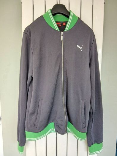 Grey & Green Puma Tracksuit top