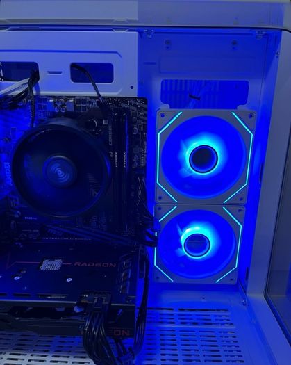 Custom White Gaming PC | Ryzen 5 5500 | RX 6600 | 16GB RAM | RGB | Ready to Play