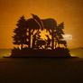 Christmas Crib Tea Light Candle Holder Wood Craft Xmas Decoration Laser Cut Image 3