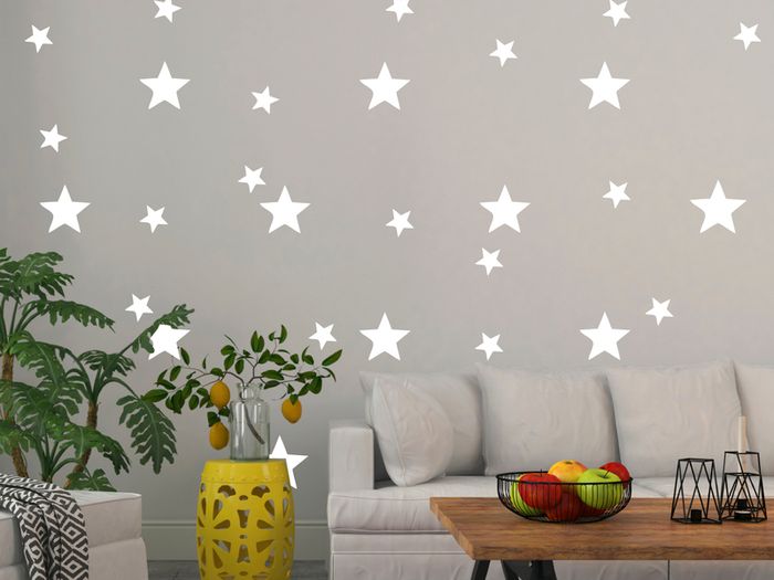 Star Wall Sticker, Star Wall Decal, 2 Size Star Wall Sticker, 100 stars sticker, Kids wall decoration, Nursery Decor, Baby room decal,