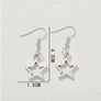 Silver earrings with star charms Image 3