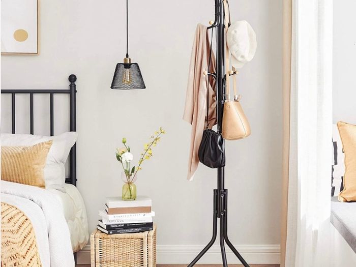 Metal Coat Rack, Clothes Stand, Hat Handbag Hanger, 182 cm Tall Hall Tree (FREE POSTAGE)