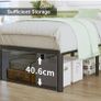 High Super King Bed Frame 6ft with Rounded Corner Legs, Heavy Duty Metal Super King Size Bed 180x200cm, Super King Size Bed 46 cm High, Noise Free, Easy Assembly Image 5