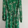 Green dress with floral detail Image 2