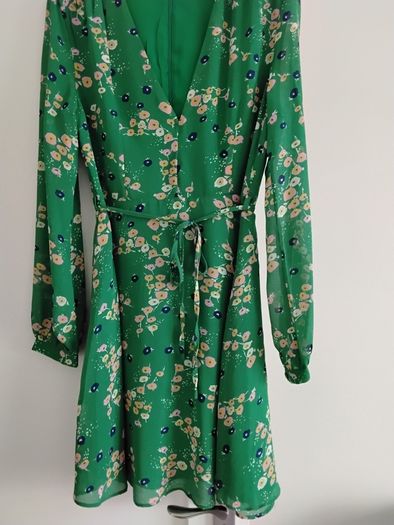 Green dress with floral detail