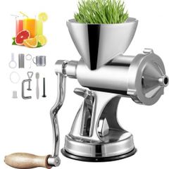 NEW SALE | Manual Wheatgrass Juicer Wheat Grass Grinder Long Screw Shaft Wheatgrass Juicer 304 Stainless Steel for Juicing Wheatgrass Gingers Apples Grapes for Home Use