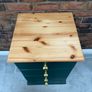 Refurbished Solid Wood Bedside Locker Inisbofin Green Image 2