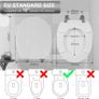 White Wooden Toilet Seat Antibacterial Adjustable Hinges Toilet Seat Fits Never Slips for Bathroom with Soft Close and Quick Release for Easy Clean and Assembly (Soft Close, White) Image 2