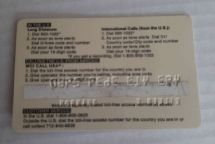 call card phone card