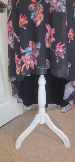 Boohoo Black Floral Midi Dress UK 12 Sleeveless Hi Low Party Dress