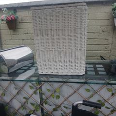 linen basket.  Wicker