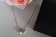 New in Box silver pendant with real diamonds