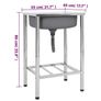 Camping Sink Single Basin Stainless Steel Image 4