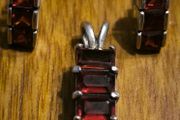 Sterling silver 925 set with garnet