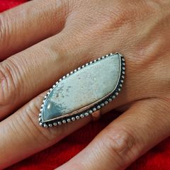 Beautiful Silver Toned Costume Ring - Good Quality - Size P (CS04)