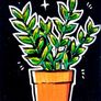 Original ACEO Card Night Bloom Painting Acrylic Image 3