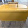 Mustard yellow 4 slice toaster and bread bin Image 8