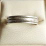 Vintage 925 Sterling Silver Band Men's Ring with Engraving size W - 4,6g Image 3