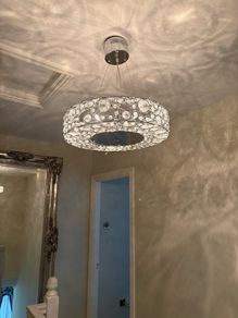 Sunning glass ceiling light