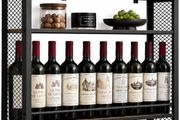 3-Tier Wall Mounted Wine Rack with Glass Holder, Industrial Metal Wine Bottle Storage