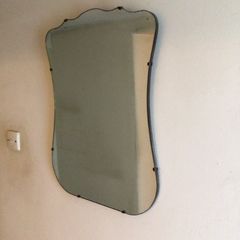Large Art Deco frameless mirror