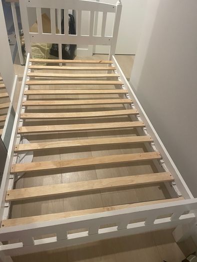Solid wood single bed