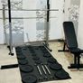 Branded: Cast Iron Weights Folding Rack Bench Bars Image 8