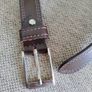 Leather belt by AG Belt Company Ireland 46 inches or 115cm in very good condition and was used once FREE STANDARD POSTAGE INCLUDED Image 4