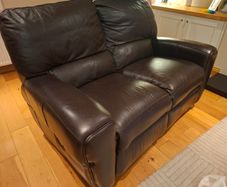 2 seater brown sofa
