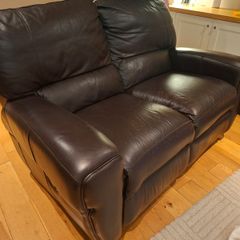 2 seater brown sofa