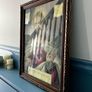 Antique Sacred Heart of Jesus Chromolithograph Framed c.1930s Image 4