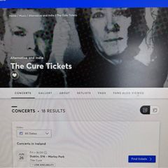 2x Cure Tickets 26June Marley by TM Transfer