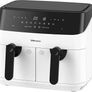 NEW SALE Dual Air Fryer Extra Large Family Size Double XL 9 Litre with 8 Pre-Set Menus for Oil Free & Low Fat Healthy Cooking, Easy Clean Metal Interior, 99-Minute Timer - Stainless Steel MULTIPLE COLOURS AVAILABLE Image 3